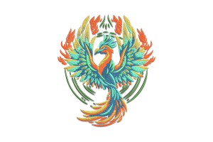Phoenix Embroidery Design