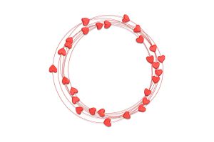 Heart Wreath Embroidery Design