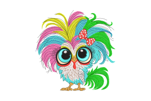 Colorful Chick Embroidery Design Free Download