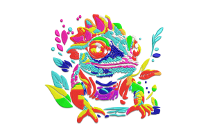 Vibrant Chameleon Design