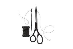 Premium Sewing Tools Embroidery Design