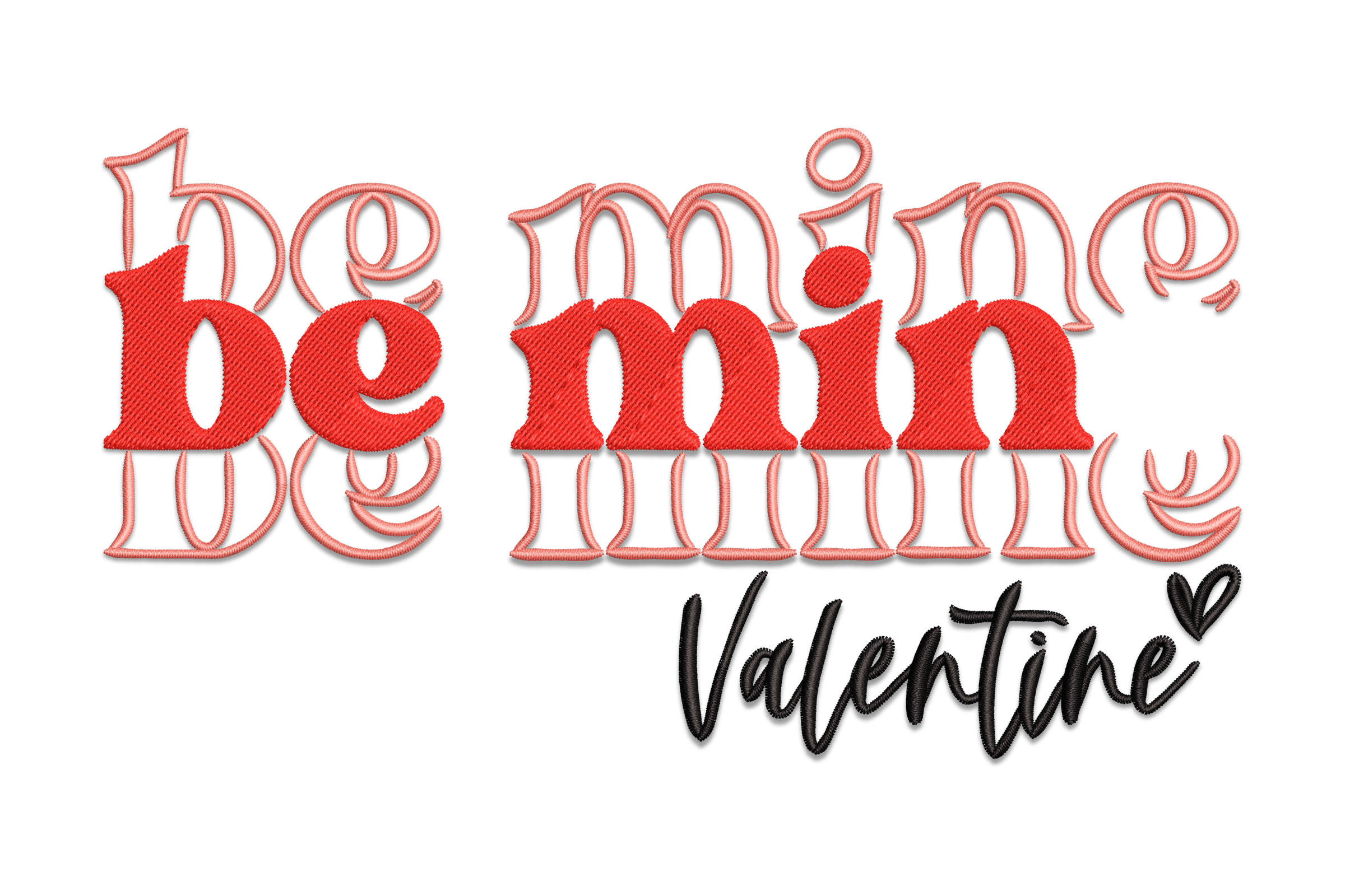 Free Be Mine Valentine Embroidery Design