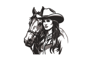 Cowgirl Embroidery Design