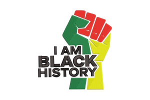 I Am Black History Embroidery Design
