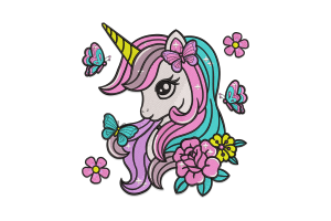 Unicorn Embroidery Design