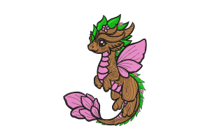 Free Fairy Dragon Embroidery Design