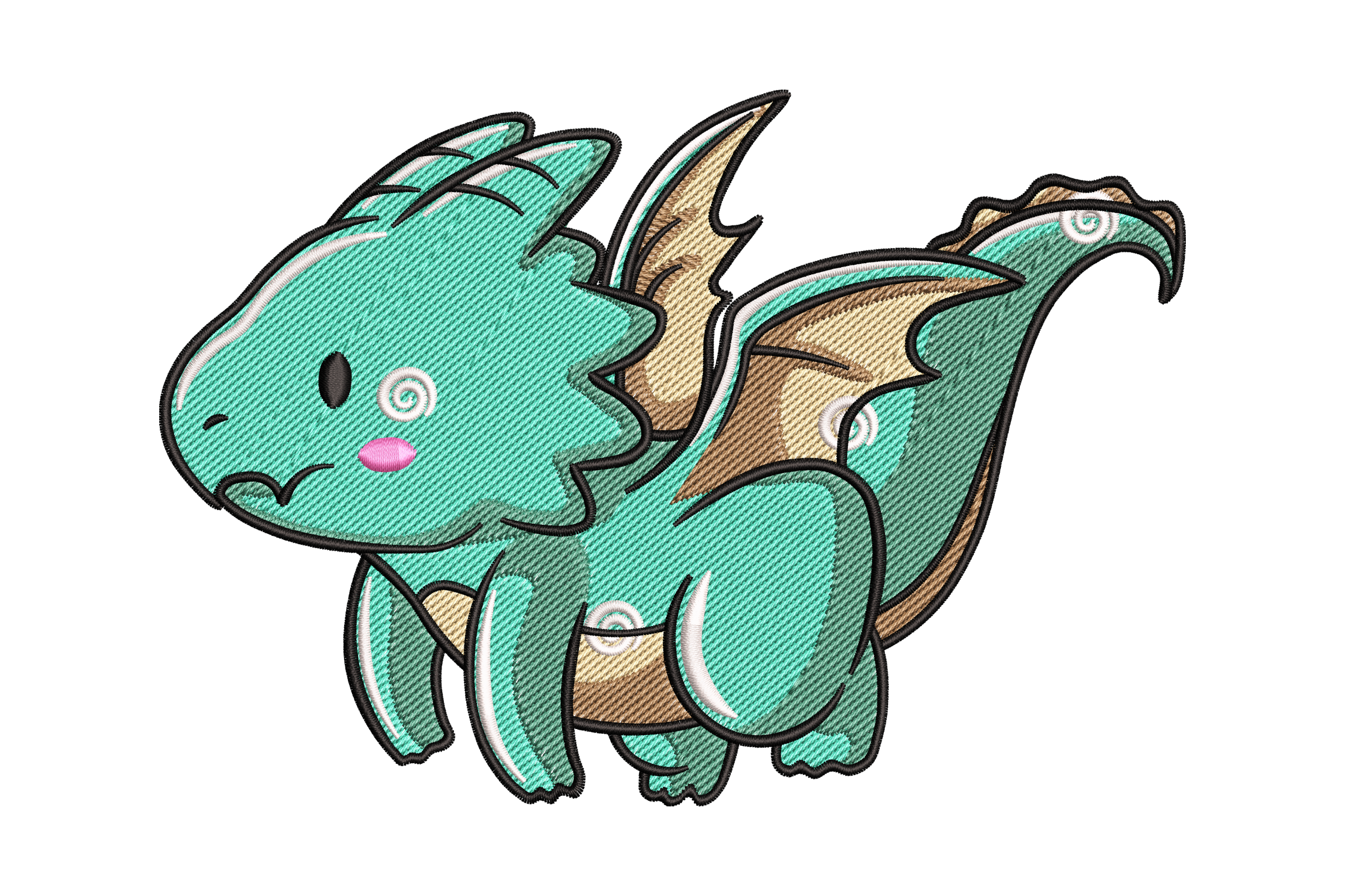 Cute Baby Dragon Machine Embroidery Design