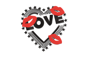 Love Lips Embroidery Design