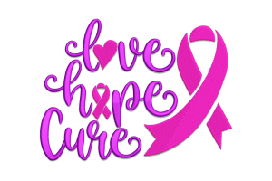 Inspiring Love Hope Cure Embroidery Design