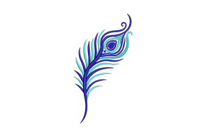 Peacock Feather Embroidery Design