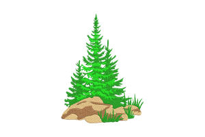 Free Pine Tree Machine Embroidery Design