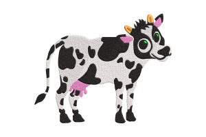 Cartoon Cow Embroidery Design Free Download