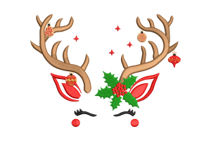 Reindeer Antlers Embroidery Design