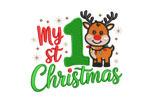 My First Christmas Embroidery Design
