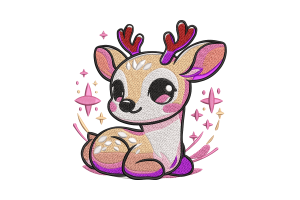 Adorable Deer Embroidery Design