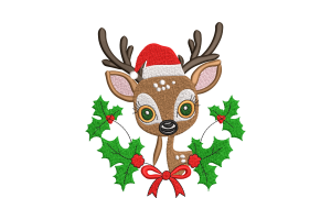 Christmas Reindeer Embroidery Design