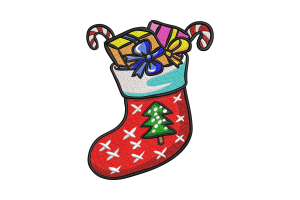 Christmas Stocking Embroidery Design