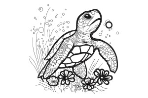 Free Sea Turtle Embroidery Design