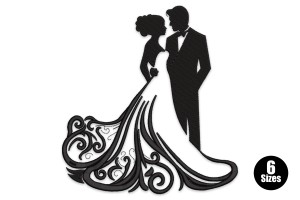 Free Couple Embroidery Design