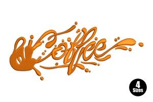 Coffee Splash Machine Embroidery Design