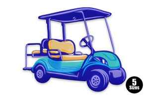 Golf Cart Embroidery Design