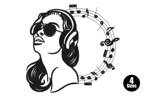 Music Enthusiast Embroidery Design