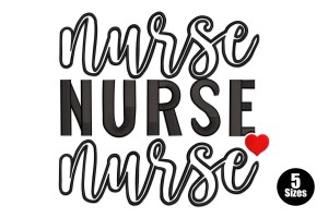 Nurse Love Embroidery Design