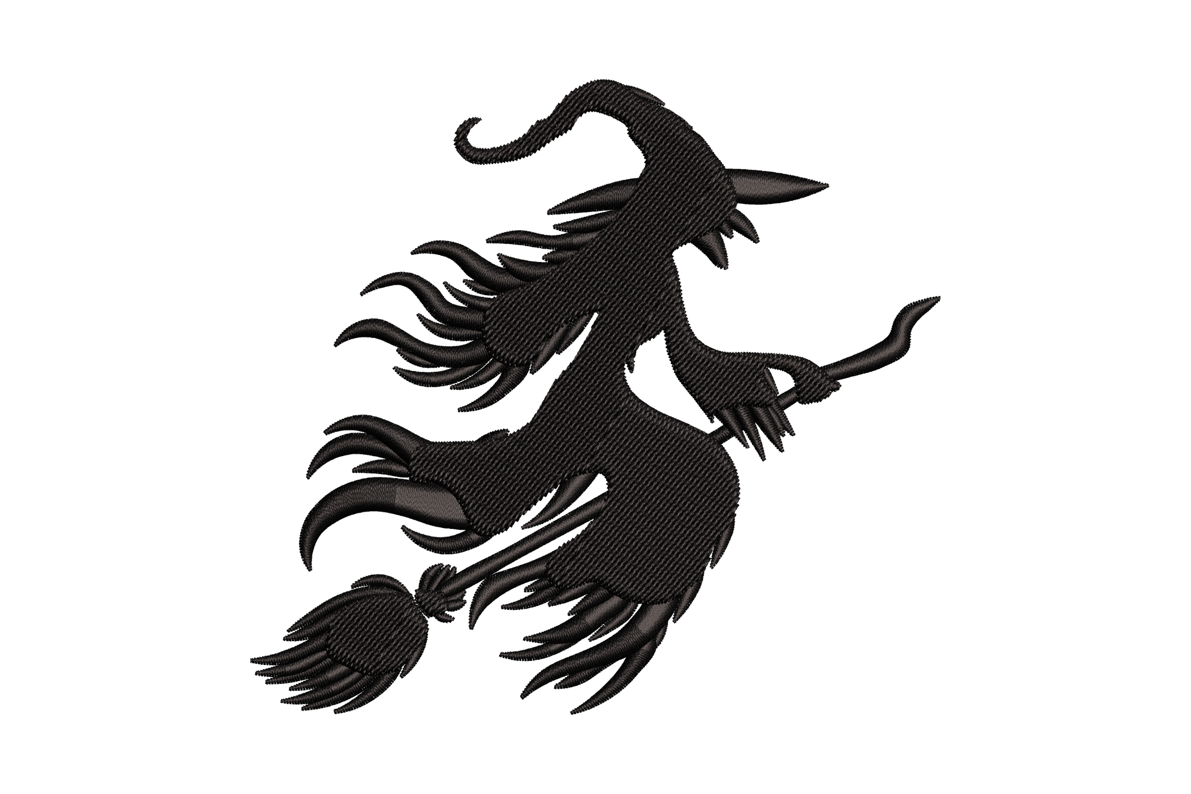 Witch Silhouette Machine Embroidery Design