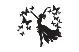 Free Butterfly Dancer Embroidery Design