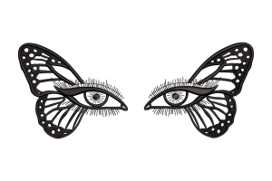 Free Butterfly Eyes Embroidery Design