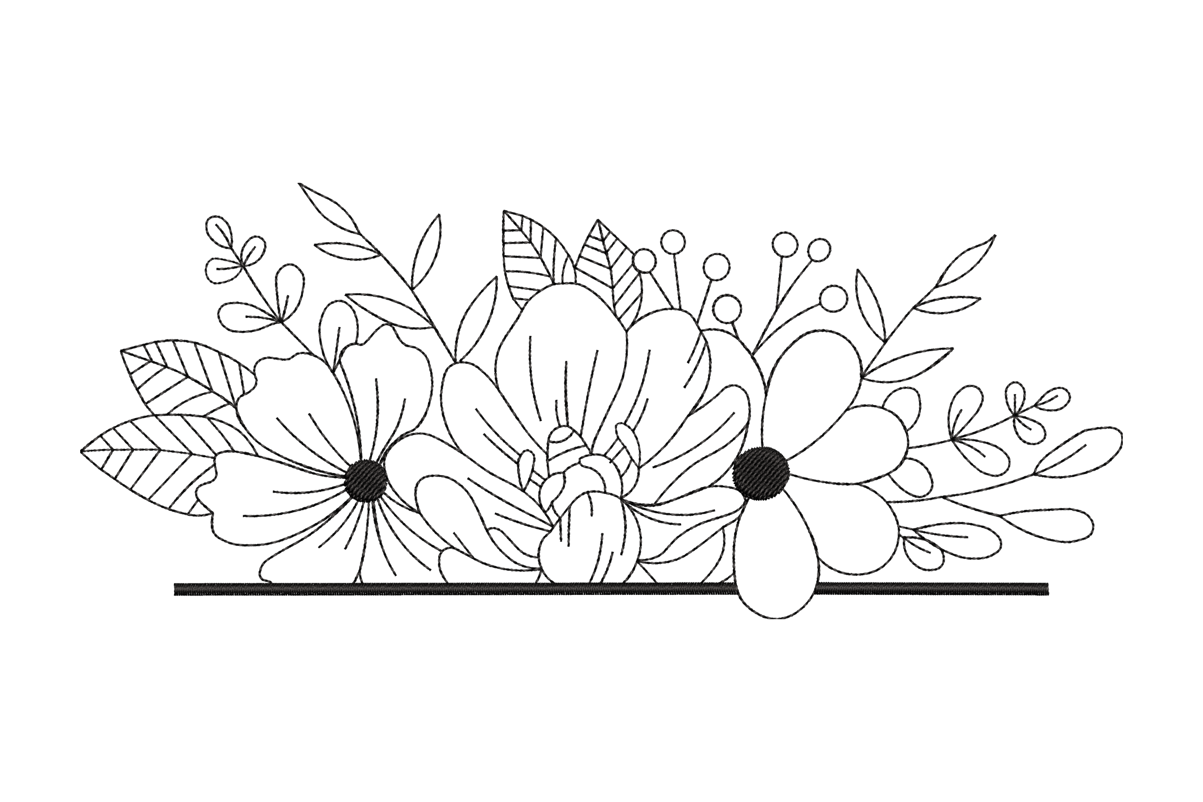 Floral Machine Embroidery Design Free Download
