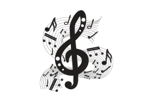 Treble Clef Embroidery Design