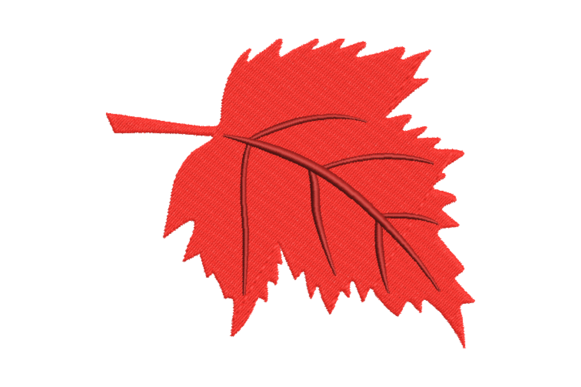 Red Maple Leaf Embroidery Design