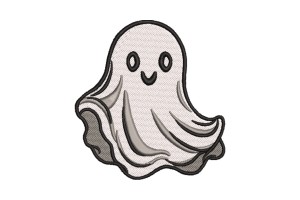 Cute Ghost Embroidery Design