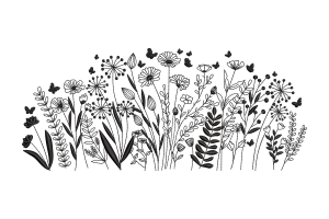 Free Floral Meadow Embroidery Design