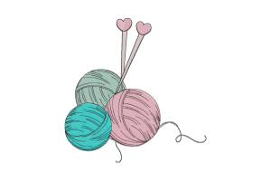 Free Knitting Yarn Embroidery Design
