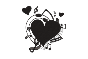 Free Heart Music Note Machine Embroidery Design