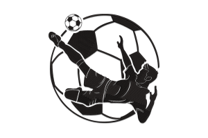 Free Soccer Kick Silhouette Embroidery Design