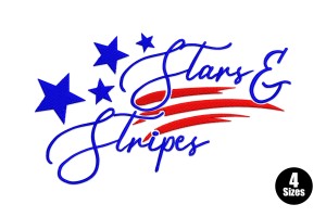 Stars and Stripes Machine Embroidery Design
