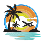 Vacation Embroidery Design