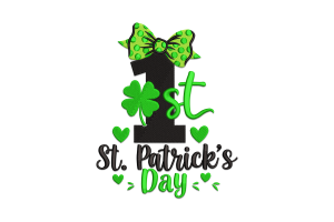 1st St. Patrick's Day Embroidery Design