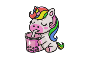 Adorable Unicorn Embroidery Design