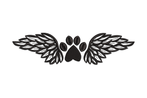 Angel Paw Wings Embroidery Design