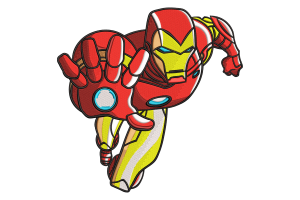 Iron Man Action Pose Embroidery Design