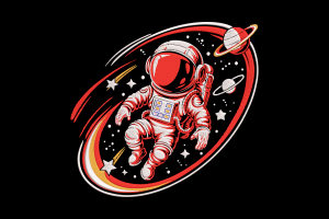Astronaut Embroidery Design