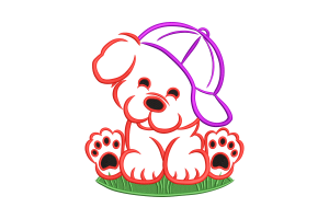 Baby Boy Dog Embroidery Design