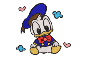 Baby Donald Duck Embroidery Design