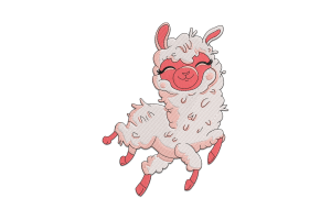 Baby Llama Embroidery Design