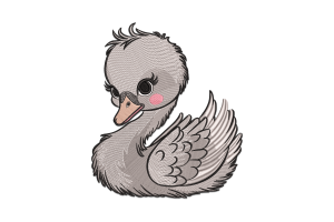 Baby Swan Embroidery Design