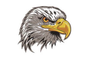 Bald Eagle Head Embroidery Design
